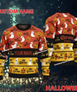 Corona Extra Beer Personalized Halloween Ugly Christmas Sweater For Fans