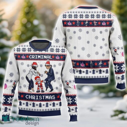 CRIMINAL CHRISTMAS Pulp Fiction Ugly Christmas Sweater 3D All Printed Sweater Christmas Gift Product Photo 1