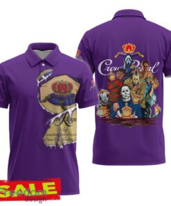 Crown Royal Horror Halloween Characters Polo Shirt Seasonal For Men Women Gift Holidays