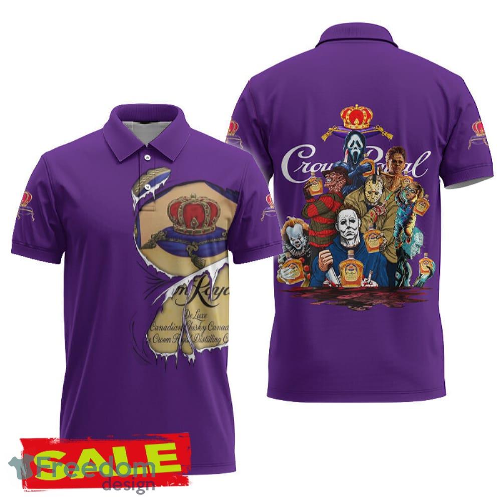 Crown Royal Horror Halloween Characters Polo Shirt Seasonal For Men Women Gift Holidays image Crown Royal Horror Halloween Characters Polo Shirt Seasonal For Men Women Gift Holidays - Crown Royal Horror Halloween Characters Polo Shirt Seasonal For Men Women Gift Holidays
