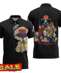 Crown Royal Horror Halloween Characters Polo Shirt Yarn For Men Women Gift Holidays