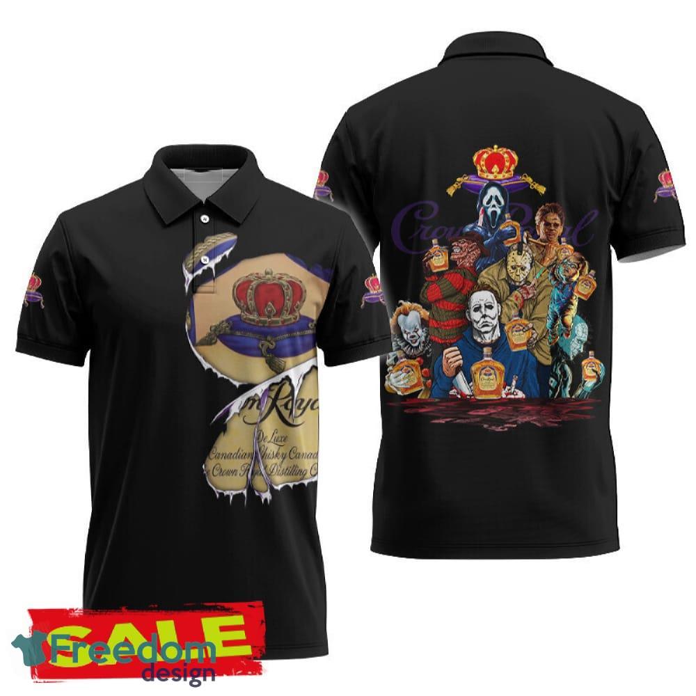 Crown Royal Horror Halloween Characters Polo Shirt Yarn For Men Women Gift Holidays image Crown Royal Horror Halloween Characters Polo Shirt Yarn For Men Women Gift Holidays - Crown Royal Horror Halloween Characters Polo Shirt Yarn For Men Women Gift Holidays