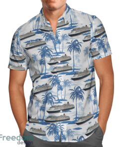 Cunard Line MS Queen Victoria (QV) Hawaiian Shirt Beach Shirt Product Photo 2