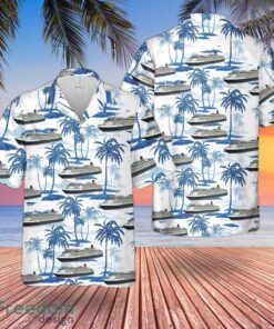 Cunard Line MS Queen Victoria (QV) Hawaiian Shirt Beach Shirt Product Photo 1