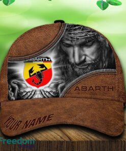 Custom Name Abarth Car All Over Print Jesus Brown 3D Cap And Hat For Fans Gift