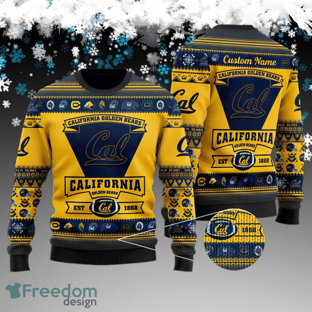Custom Name California Golden Bears Football Team Ugly Sweater Gift For Christmas image Custom Name California Golden Bears Football Team Ugly Sweater Gift For Christmas - California Golden Bears Football Team Ugly Sweater Gift For Christmas