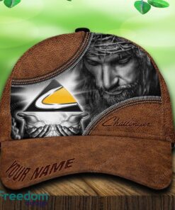 Custom Name Challenger Car All Over Print Jesus Brown 3D Cap And Hat For Fans Gift