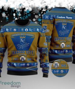 Custom Name Kansas City Royals Football Team Knitted Xmas Sweater Gift Holidays