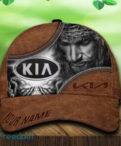 Custom Name Kia Car All Over Print Jesus Brown 3D Cap And Hat For Fans Gift