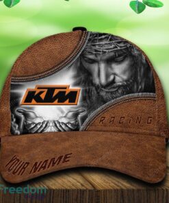 Custom Name KTM Car All Over Print Jesus Brown 3D Cap And Hat For Fans Gift