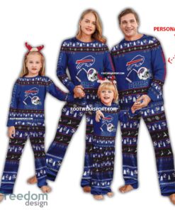 Custom Name Logo Buffalo Bills Pajamas Set Family Gift Christmas