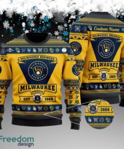 Custom Name Michigan Wolverines Football Team Ugly Sweater AOP Gift For Christmas