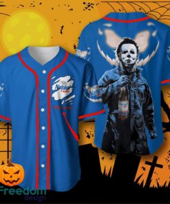 Custom Name Natural Light Halloween Baseball Jersey For Men And Women