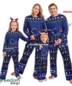 Custom Name New Duke Blue Devils Xmas Family Pajamas Set For Men Women Children