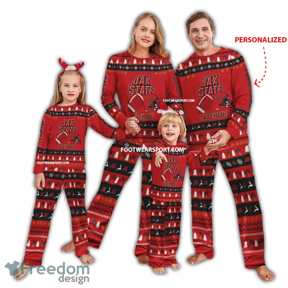 Custom Name New Jacksonville State Gamecocks Pajamas Set Family Gift Christmas image Custom Name New Jacksonville State Gamecocks Pajamas Set Family Gift Christmas - Custom Name New Jacksonville State Gamecocks Pajamas Set Family Gift Christmas