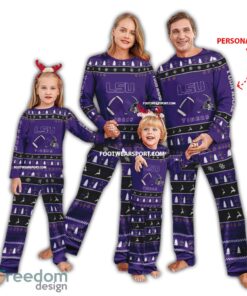 Custom Name New LSU Tigers Xmas Pajamas Set Family For Men Women Children