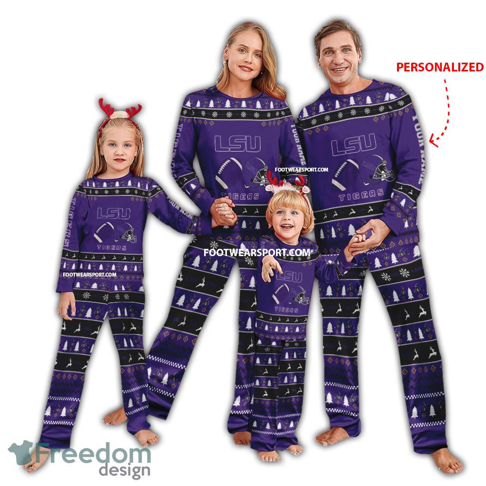 Custom Name New LSU Tigers Xmas Pajamas Set Family For Men Women Children image Custom Name New LSU Tigers Xmas Pajamas Set Family For Men Women Children - Custom Name New LSU Tigers Xmas Pajamas Set Family For Men Women Children