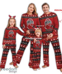 Custom Name New Ohio State Buckeyes Pajamas Set Family Gift Christmas