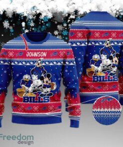 Custom Name NFL Buffalo Bills Christmas Ugly Xmas Sweater Gift Holidays