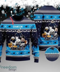 Custom Name NFL Carolina Panthers Christmas Ugly Sweater Gift For Christmas