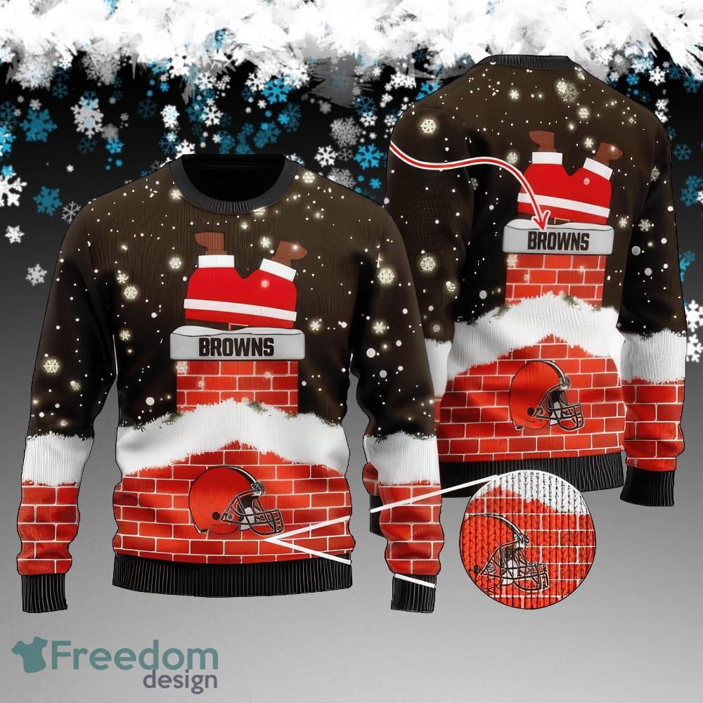 Custom Name NFL Cleveland Browns Christmas Knitted Christmas Sweater Gift For Men And Women image Custom Name NFL Cleveland Browns Christmas Knitted Christmas Sweater Gift For Men And Women - Custom Name NFL Cleveland Browns Christmas Knitted Christmas Sweater Gift For Men And Women