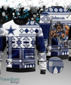 Custom Name NFL Dallas Cowboys Christmas Knitted Sweater Gift For Christmas