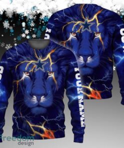 Custom Name NFL Dallas Cowboys Custom Name One Nation Under God Ugly Christmas Sweater Gift For Adult