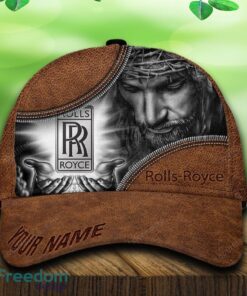 Custom Name Rolls Royce Car All Over Print Jesus Brown 3D Cap And Hat For Fans Gift