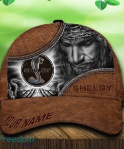 Custom Name Shelby Car All Over Print Jesus Brown 3D Cap And Hat For Fans Gift