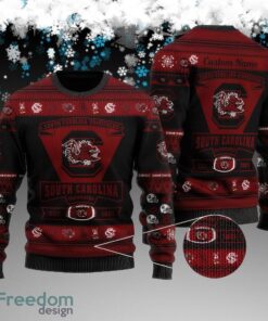 Custom Name South Carolina Gamecocks Football Team Knitted Sweater AOP Gift For Christmas