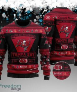 Custom Name Tampa Bay Buccaneers Football Team Ugly Christmas Sweater AOP Gift For Men And Women