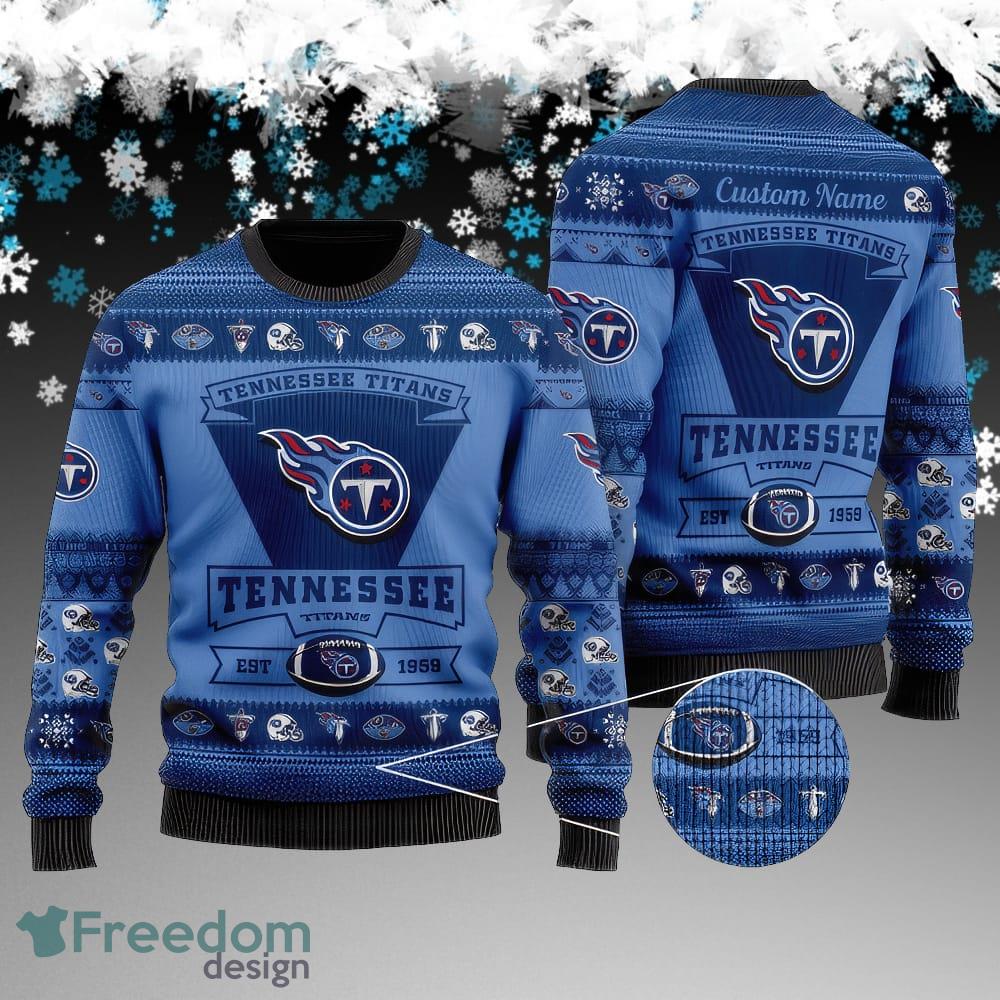 Custom Name Tennessee Titans Football Team Knitted Christmas Sweater Gift For Adult image Custom Name Tennessee Titans Football Team Knitted Christmas Sweater Gift For Adult - Tennessee Titans Football Team Knitted Christmas Sweater Gift For Adult
