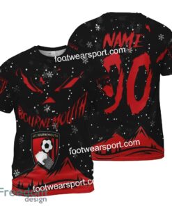 Custom Number And Name AFC Bournemouth Grinch Face 3D Hoodie, 3D Tshirt, Sweater AOP Gift Holidays - EPL AFC Bournemouth Grinch Face 3D Hoodie, 3D Tshirt, Sweater AOP Custom Number And Name Photo 2