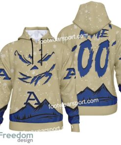 Custom Number And Name Akron Zips Grinch Face 3D Hoodie, 3D Tshirt, Sweater AOP Gift Holidays