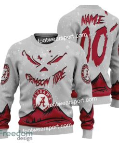 Custom Number And Name Alabama Crimson Tide Grinch Face 3D Hoodie, 3D Tshirt, Sweater AOP For Adult - NCAA Alabama Crimson Tide Grinch Face 3D Hoodie, 3D Tshirt, Sweater AOP Custom Number And Name Photo 3