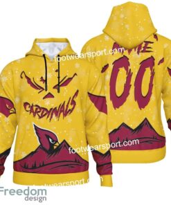 Custom Number And Name Arizona Cardinals Grinch Face 3D Hoodie, 3D Tshirt, Sweater AOP Gift Holidays