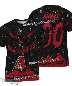 Custom Number And Name Arizona Diamondbacks Grinch Face 3D Hoodie, 3D Tshirt, Sweater AOP For Fans - MLB Arizona Diamondbacks Grinch Face 3D Hoodie, 3D Tshirt, Sweater AOP Custom Number And Name Photo 2