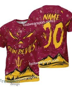 Custom Number And Name Arizona State Sun Devils Grinch Face 3D Hoodie, 3D Tshirt, Sweater AOP For Fans - NCAA Arizona State Sun Devils Grinch Face 3D Hoodie, 3D Tshirt, Sweater AOP Custom Number And Name Photo 2