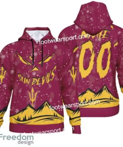Custom Number And Name Arizona State Sun Devils Grinch Face 3D Hoodie, 3D Tshirt, Sweater AOP For Fans