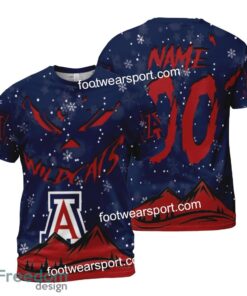 Custom Number And Name Arizona Wildcats Grinch Face 3D Hoodie, 3D Tshirt, Sweater AOP For Fans - NCAA Arizona Wildcats Grinch Face 3D Hoodie, 3D Tshirt, Sweater AOP Custom Number And Name Photo 2
