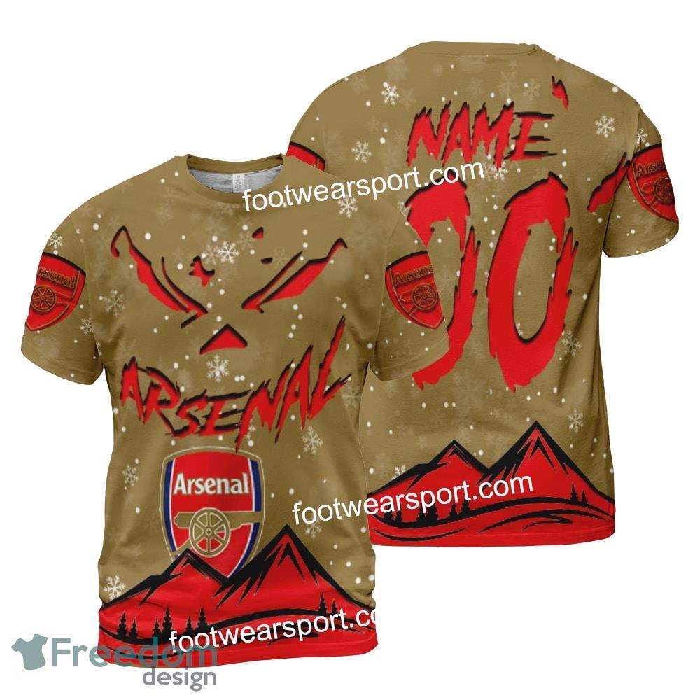 Custom Number And Name Arsenal Grinch Face 3D Hoodie, 3D Tshirt, Sweater AOP For Adult image Custom Number And Name Arsenal Grinch Face 3D Hoodie, 3D Tshirt, Sweater AOP For Adult - EPL Arsenal Grinch Face 3D Hoodie, 3D Tshirt, Sweater AOP Custom Number And Name Photo 2