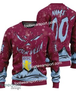 Custom Number And Name Aston Villa Grinch Face 3D Hoodie, 3D Tshirt, Sweater AOP For Men, Women - EPL Aston Villa Grinch Face 3D Hoodie, 3D Tshirt, Sweater AOP Custom Number And Name Photo 3