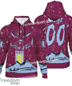 Custom Number And Name Aston Villa Grinch Face 3D Hoodie, 3D Tshirt, Sweater AOP For Men, Women