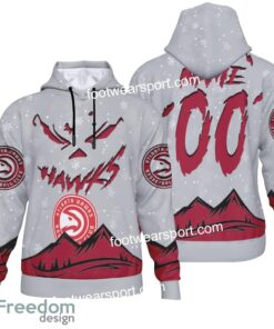 Custom Number And Name Atlanta Hawks Grinch Face 3D Hoodie, 3D Tshirt, Sweater AOP For Fans