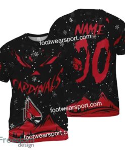 Custom Number And Name Ball State Cardinals Grinch Face 3D Hoodie, 3D Tshirt, Sweater AOP For Fans - NCAA Ball State Cardinals Grinch Face 3D Hoodie, 3D Tshirt, Sweater AOP Custom Number And Name Photo 2