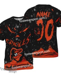 Custom Number And Name Baltimore Orioles Grinch Face 3D Hoodie, 3D Tshirt, Sweater AOP For Adult - MLB Baltimore Orioles Grinch Face 3D Hoodie, 3D Tshirt, Sweater AOP Custom Number And Name Photo 2