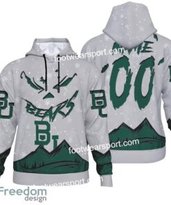 Custom Number And Name Baylor Bears Grinch Face 3D Hoodie, 3D Tshirt, Sweater AOP Gift Holidays