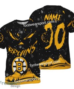 Custom Number And Name Boston Bruins Grinch Face 3D Hoodie, 3D Tshirt, Sweater AOP For Fans - NHL Boston Bruins Grinch Face 3D Hoodie, 3D Tshirt, Sweater AOP Custom Number And Name Photo 2