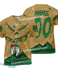 Custom Number And Name Boston Celtics Grinch Face 3D Hoodie, 3D Tshirt, Sweater AOP Gift Holidays - NBA Boston Celtics Grinch Face 3D Hoodie, 3D Tshirt, Sweater AOP Custom Number And Name Photo 2
