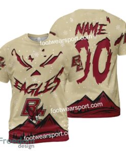 Custom Number And Name Boston College Eagles Grinch Face 3D Hoodie, 3D Tshirt, Sweater AOP For Men, Women - NCAA Boston College Eagles Grinch Face 3D Hoodie, 3D Tshirt, Sweater AOP Custom Number And Name Photo 2